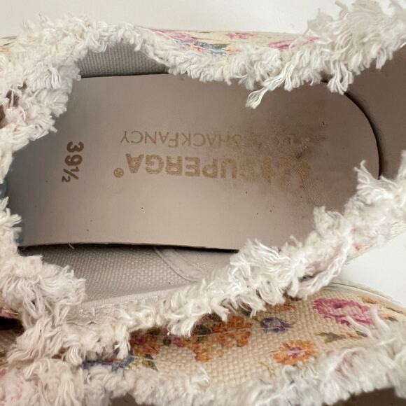 LoveShackFancy x Superga Sneaker In Morning Surf Floral Print Size 39.5 - Picture 13 of 14